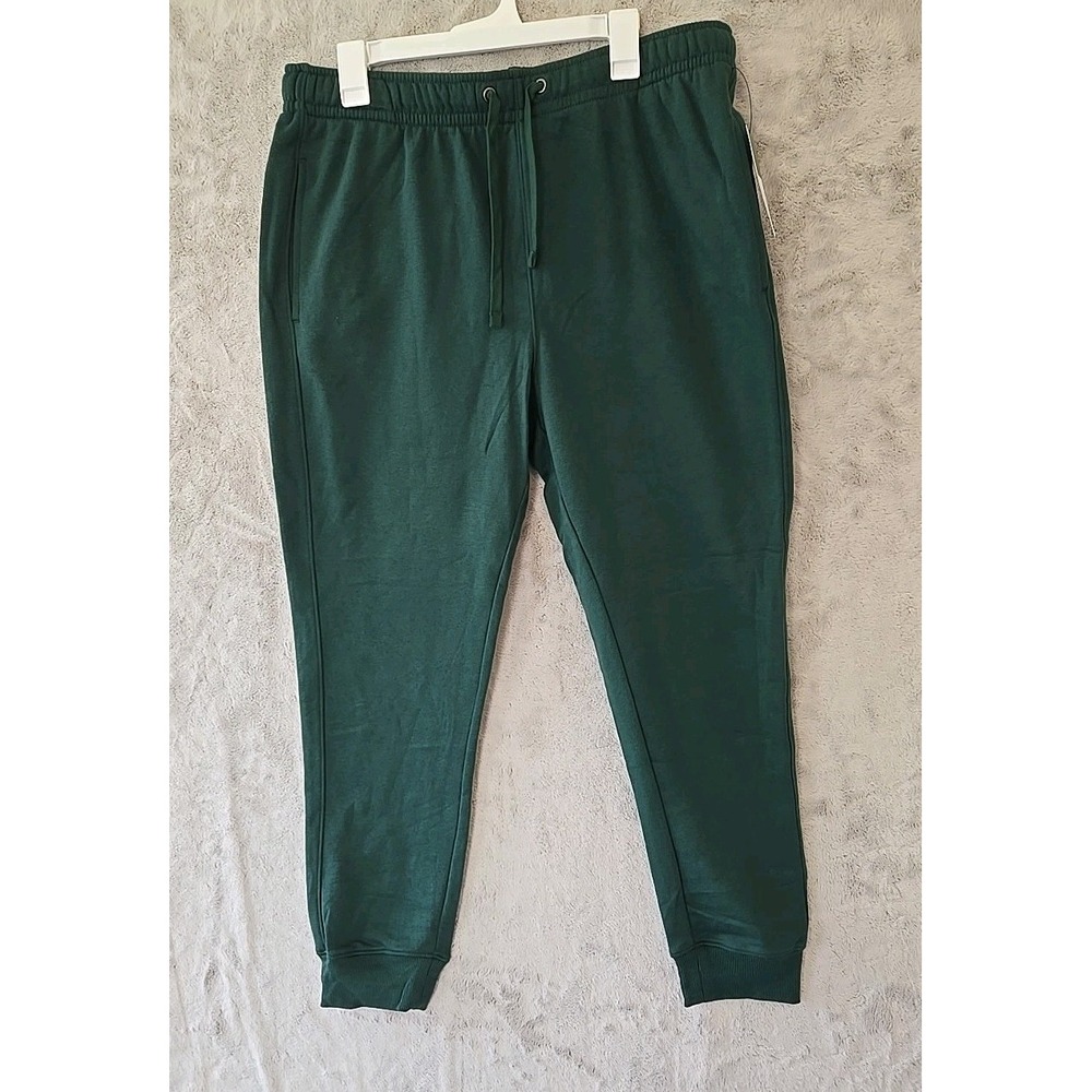 Goodfellow Green Knit Jogger Pants Men's LARGE ~Pockets~ Soft